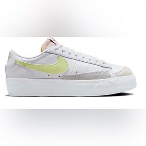 Nike Blazer Low Platform White Life Lime sneaker shoes